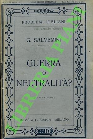 Guerra o neutralità?