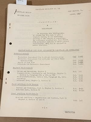 More than 25 Bulletins on various aspects of Camouflage 1942