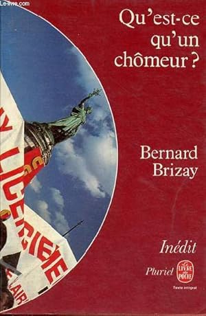 Bild des Verkufers fr Qu'est-ce qu'un chmeur ? - indit - Collection " Pluriel n8349 ". zum Verkauf von Le-Livre