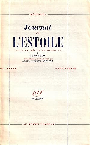 Journal de l'Estoile pour le règne de Henri IV