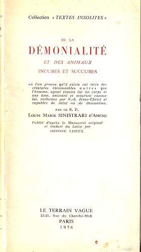Seller image for De la Dmonalit et des animaux Incubes et Succubes for sale by abibliodocs