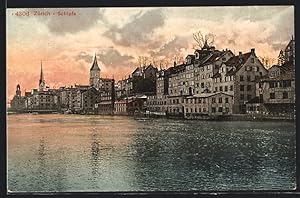 Ansichtskarte Zürich, Partie an der Schipfe