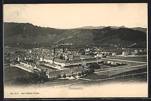 Ansichtskarte Einsiedeln, Gesamtansicht mit Kloster