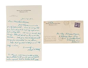 Bild des Verkufers fr Autograph Letter, Washington, January 14, 1952 zum Verkauf von The Lawbook Exchange, Ltd., ABAA  ILAB