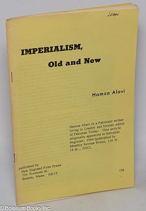 Seller image for Imperialism old and new for sale by Bolerium Books Inc.