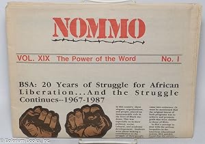 Nommo: UCLA's African/Black Student Newsmagazine; Vol. 19, No. 1, Oct./Nov. 1987: The Power of th...