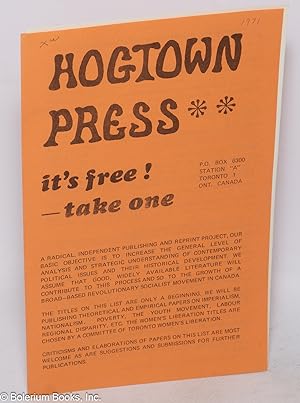 Hogtown Press. It's free-take one!