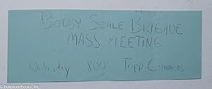 Boby Seale Brigade, Mass Meeting [handbill]