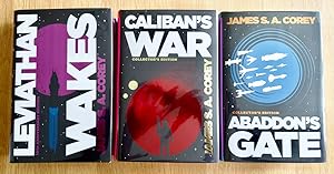 Bild des Verkufers fr EXPANSE Series 1-3 - Leviathan Wakes: Abaddon's Gate: Caliban's War - Double Signed and Matched Numbered brand new fine unread UK Hardcovers zum Verkauf von UKBookworm