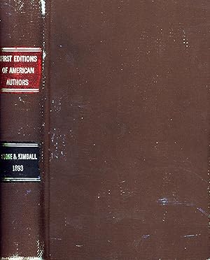 Seller image for First Editions of American Authors: A Manual for Book-Lovers for sale by Back of Beyond Books WH