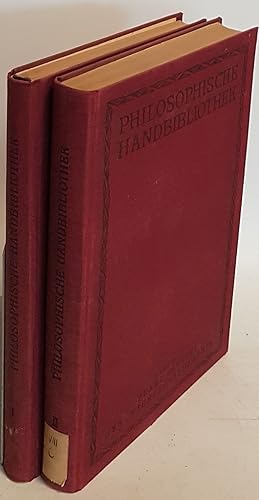 Bild des Verkufers fr Philosophische Handbibliothek (2 Bnde KOMPLETT) - Bd.I: Einleitung in die Philosophie/ Bd.II: Geschichtsphilosophie. zum Verkauf von books4less (Versandantiquariat Petra Gros GmbH & Co. KG)