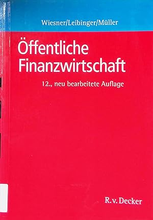 Seller image for ffentliche Finanzwirtschaft. Reihe "Handbcher und Kommentare" for sale by books4less (Versandantiquariat Petra Gros GmbH & Co. KG)