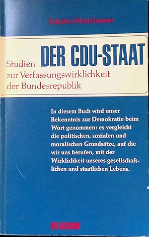 Bild des Verkufers fr Die randstndige Jugend - in: Der CDU-Staat : Studien zur Verfassungswirklichkeit der Bundesrepublik. zum Verkauf von books4less (Versandantiquariat Petra Gros GmbH & Co. KG)