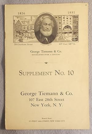 Image du vendeur pour George Tiemann & Co. Supplement Number 10 (1931 Medical Supply Catalog) mis en vente par Braintree Book Rack