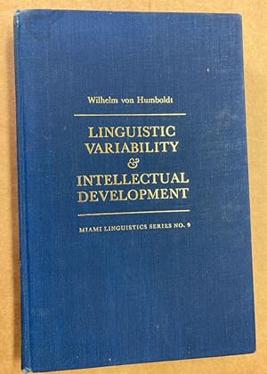 Bild des Verkufers fr Linguistic Variability and Intellectual Development. zum Verkauf von Plurabelle Books Ltd