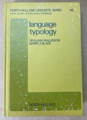 Bild des Verkufers fr Language Typology. Cross-Linguistic Studies in Syntax. zum Verkauf von Plurabelle Books Ltd