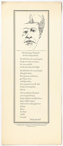 Bild des Verkufers fr [Broadside]: On Getting a Natural. For Gwendolyn Brooks zum Verkauf von Between the Covers-Rare Books, Inc. ABAA