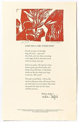 Seller image for [Broadside]: Lines for a Girl Named Rosy for sale by Between the Covers-Rare Books, Inc. ABAA