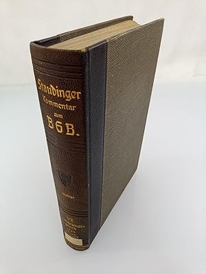 J. von Staudingers Kommentar zum Bürgerlichen Gesetzbuch. Band IV Einführungsgesetz