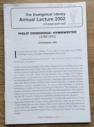 Seller image for Philip Doddridge: Hymnwriter (1702-1751) for sale by Peter & Rachel Reynolds