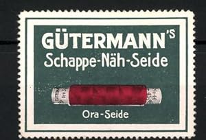Image du vendeur pour Reklamemarke Ora-Seide, Gtermann's Schappe-Nh-Seide, Garnrolle mis en vente par Bartko-Reher