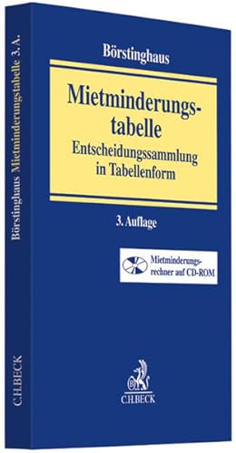 Seller image for Mietminderungstabelle: Entscheidungssammlung in Tabellenform: Entscheidungssammlung in Tabellenform. Mit Mietminderungsrechner auf CD-ROM for sale by Studibuch