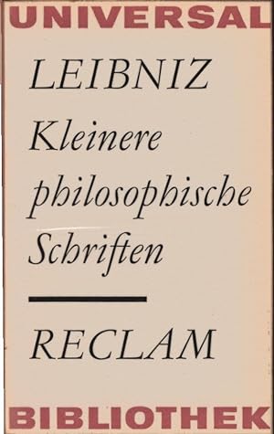 Bild des Verkufers fr Kleinere philosophische Schriften. [Hrsg. u. bers. von Robert Habs] / Reclams Universal-Bibliothek ; Bd. 59 : Gesellschaftswiss. zum Verkauf von Schrmann und Kiewning GbR