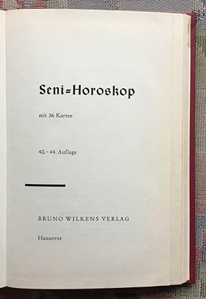 Seller image for Seni-Horoskop. Hrsg.: O. Albert for sale by BBB-Internetbuchantiquariat