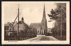 Ansichtskarte Schwarzenbek, Kirche und Amtsgericht