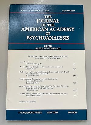 Bild des Verkufers fr The Journal of the American Academy of Psychoanalysis and Dynamic Psychiatry, Vol. 26, No. 3. zum Verkauf von Fundus-Online GbR Borkert Schwarz Zerfa