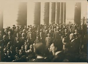 Foto Paris, Jahrestag des Waffenstillstands 1931, Schweigeminute der Börse