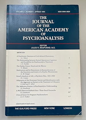Bild des Verkufers fr The Journal of the American Academy of Psychoanalysis and Dynamic Psychiatry, Vol. 21, No. 1. zum Verkauf von Fundus-Online GbR Borkert Schwarz Zerfa
