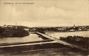 Ansichtskarte / Postkarte Silkeborg Dänemark, Panorama, Brücke, Viborgvejen