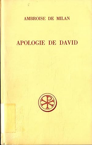 Bild des Verkufers fr Apologie de David: Introduction, Texte Latin, Notes et Index par Pierre Hadot - No 239 zum Verkauf von avelibro OHG