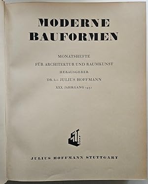 Seller image for Moderne Bauformen. XXX. Jahrgang. Monatshefte fr Architektur und Raumkunst. for sale by Antiquariat Kunsthaus-Adlerstrasse