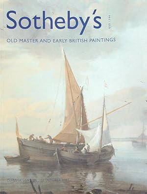 Sotheby's Old master and early british paintings 30 oct 2001