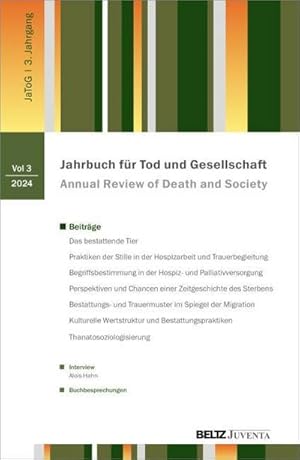 Bild des Verkufers fr Jahrbuch fr Tod und Gesellschaft 2024 zum Verkauf von AHA-BUCH GmbH