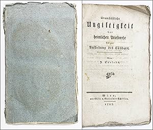 Seller image for Unumstliche Ungiltigkeit der heimlichen Priestrehe bis zur Aufhebung des Caelibats. for sale by Antiquariat Steffen Vlkel GmbH