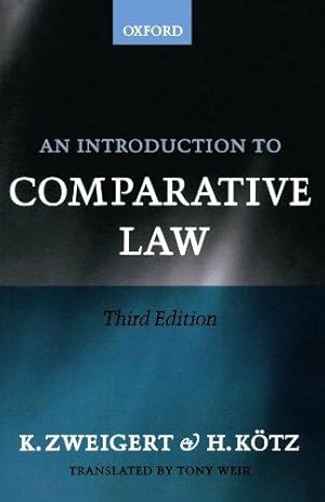 Seller image for An Introduction To Comparative Law for sale by WeBuyBooks