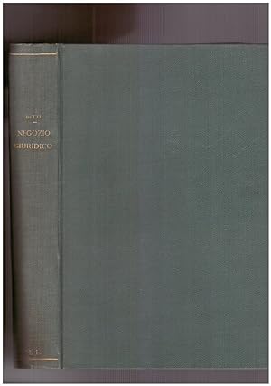 Imagen del vendedor de Teoria generale del negozio giuridico Volume XV Tomo 2^ a la venta por librisaggi