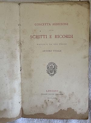 CONCETTA ARDIZZONE SCRITTI E RICORDI,