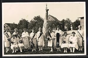 Seller image for Ansichtskarte Augsburg, Fahnenweihe der Festjungfrauen for sale by Bartko-Reher