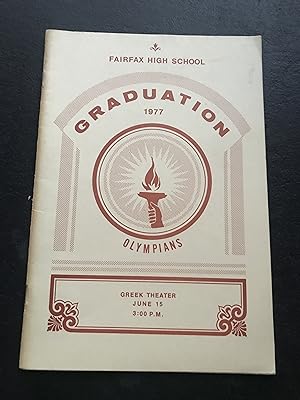 Fairfax High School, Los Angeles -Graduation Program 1977