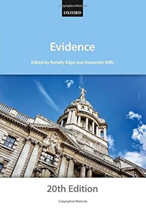 Seller image for Evidence (Bar Manuals) for sale by WeBuyBooks