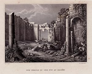 Immagine del venditore per The Temple oft he Sun at Balbec. Der Sonnentempel in Baalbek. Stahlstich aus Meyers Universum. venduto da Antiquariat Heinz Tessin