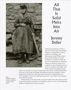 Seller image for Jeremy Deller: All that Is Solid Melts into Air for sale by WeBuyBooks