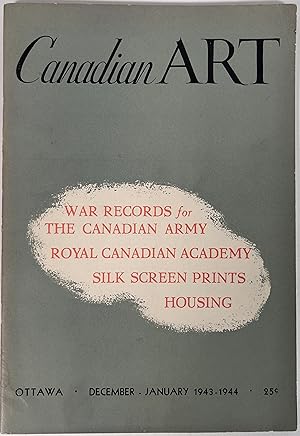 Seller image for CANADIAN ART: Vol I, No. 2. December- January 1943-1944. for sale by McCanse Art