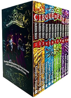 Imagen del vendedor de The Saga of Darren Shan Pack, 12 books, RRP £71.88 (Allies of Night,Cirque du Freak,Hunters of Dusk,Killers of Dawn,Lake of Souls,Lord of Shadows,Sons of Destiny,Vampire Prince,Vampire's Assistant,Trials of Death,Tunnels of Blood,Vampire Mountain). a la venta por WeBuyBooks 2