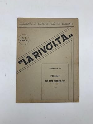 Bild des Verkufers fr La rivolta. N. 3, 30 luglio 1945 zum Verkauf von Coenobium Libreria antiquaria