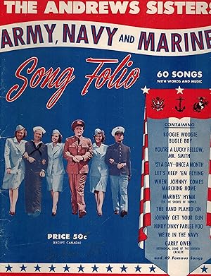 Andrews Sisters' Army, Navy, and Marines Song Folio 60 Songs